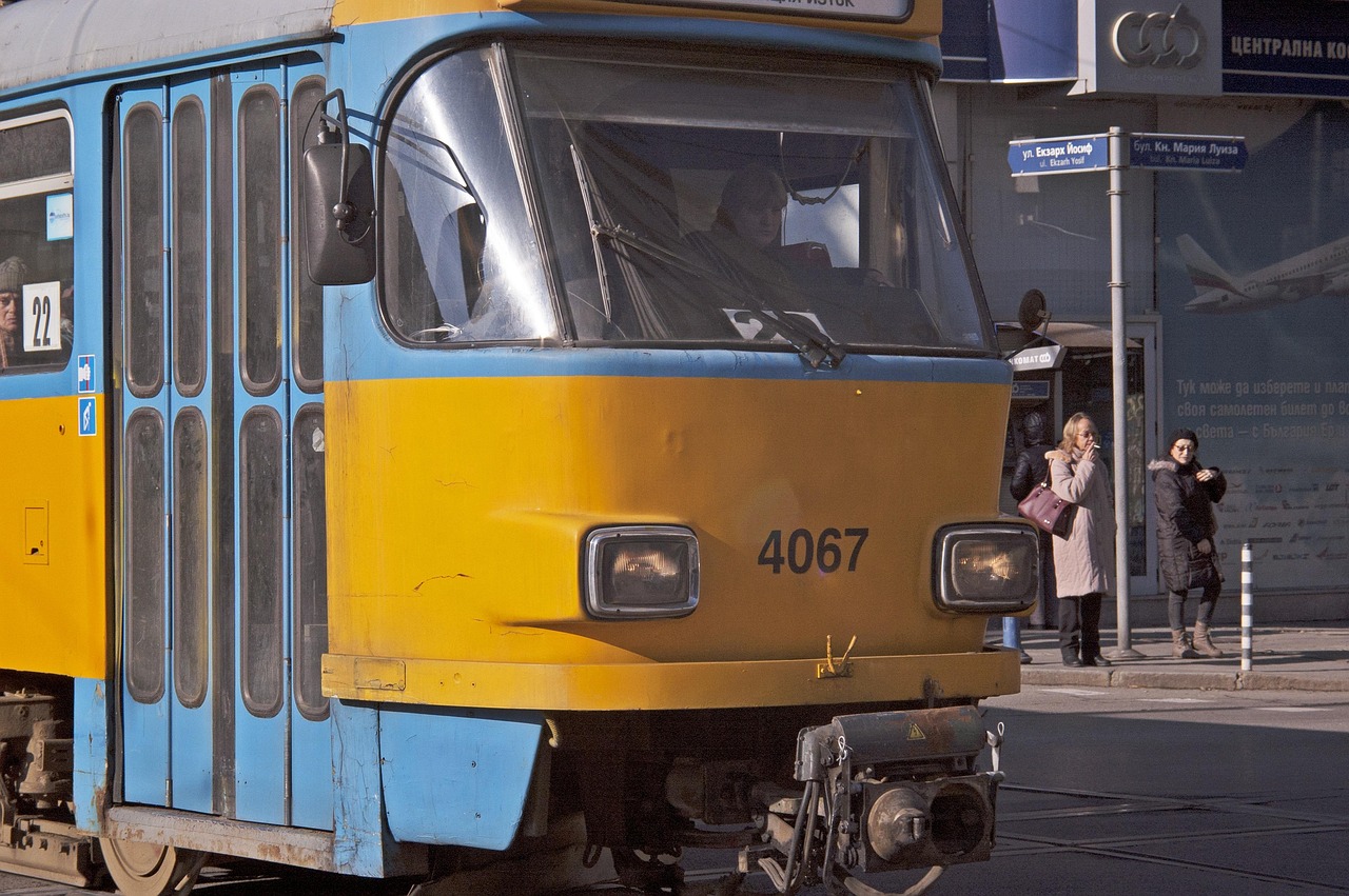 Tram on the streets of Sofia