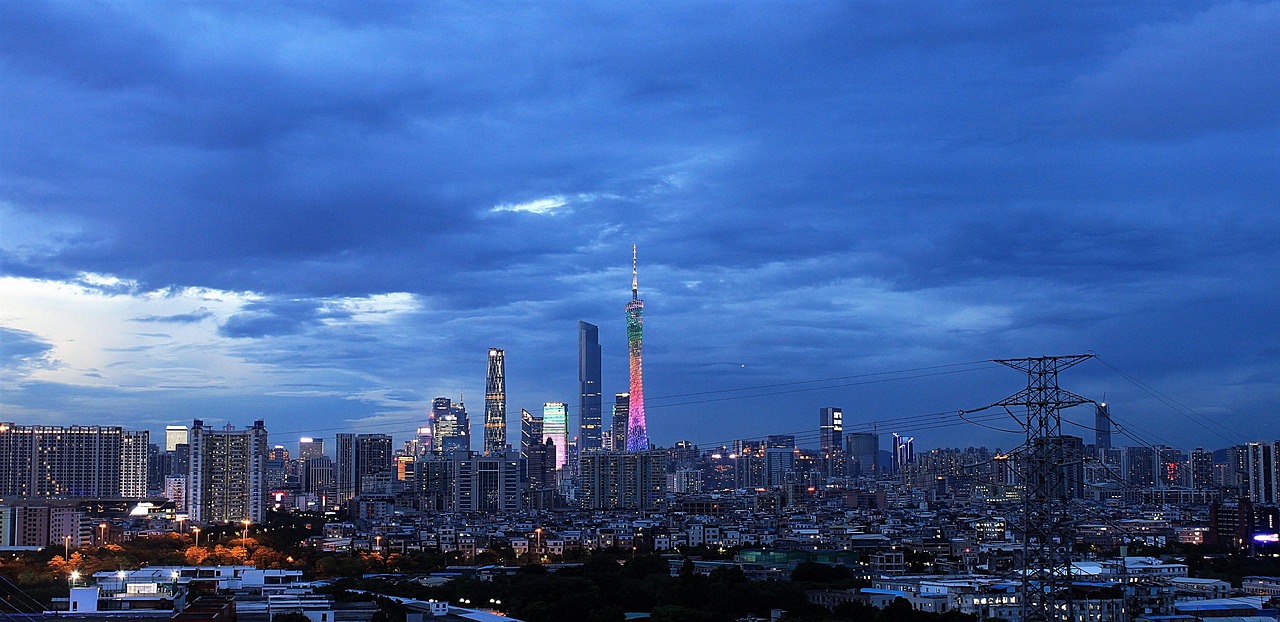 Guangzhou skyline at night