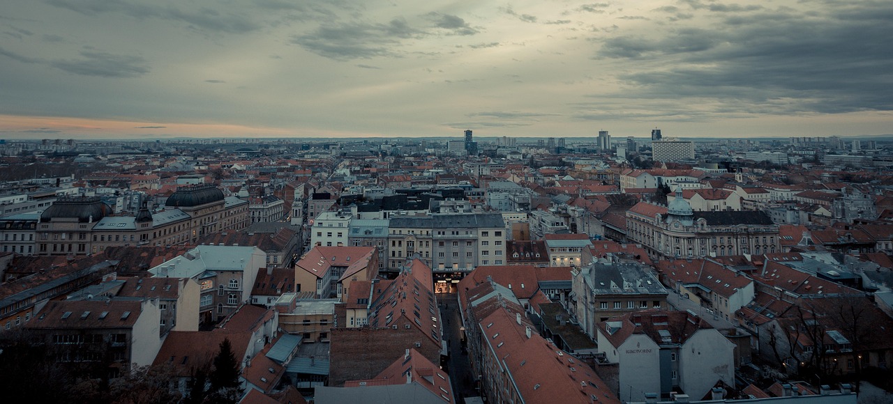 Historic architecture in Zagreb Croatia