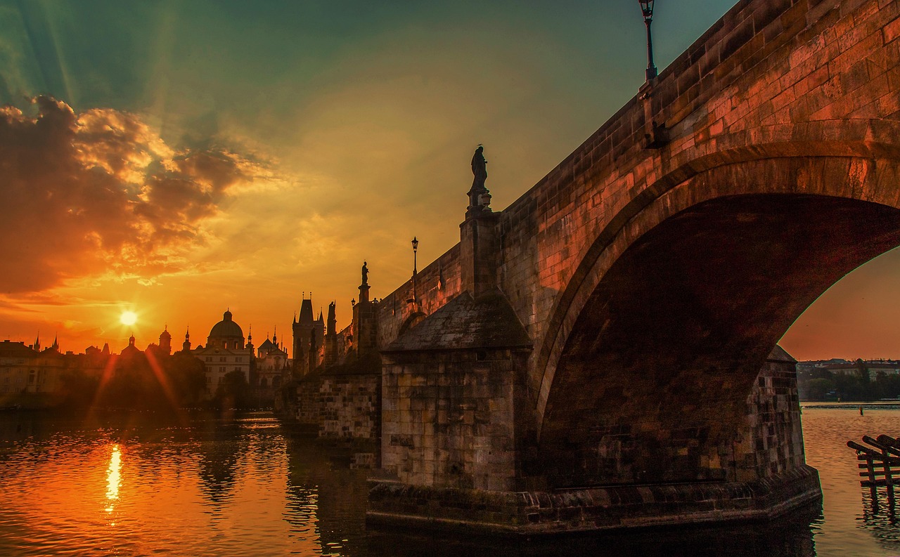 Charles Bridge at sunrise