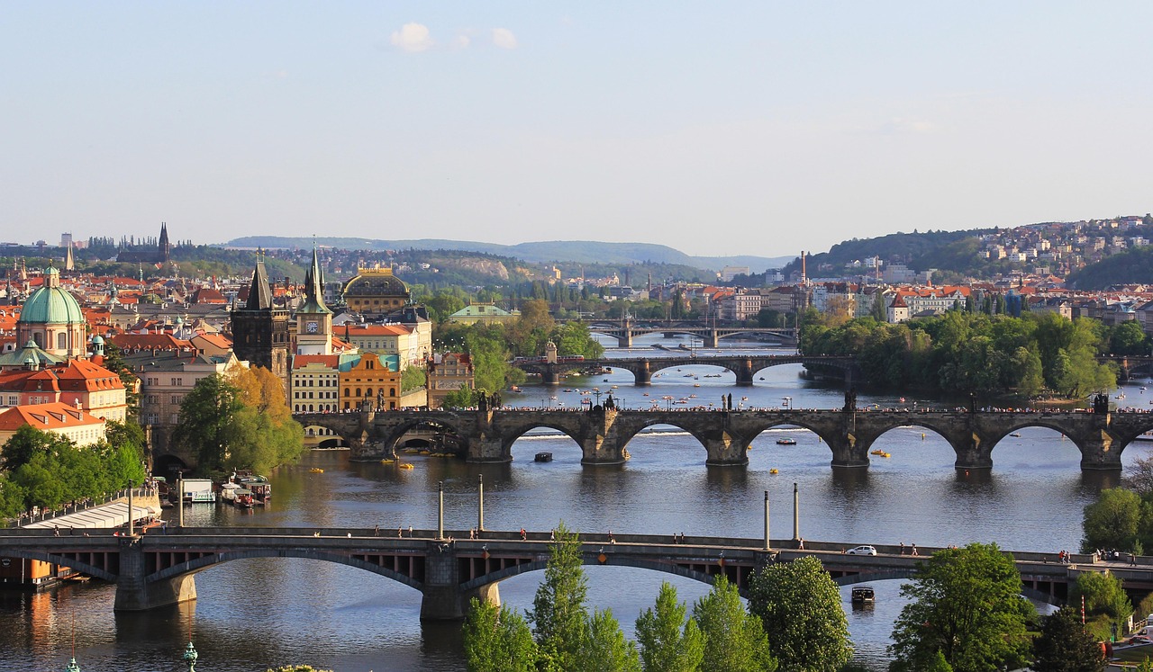Prague Castle view from the river