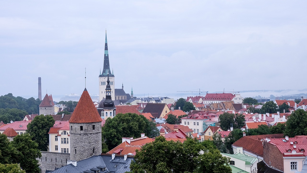 Charming street in Tallinn Old Town