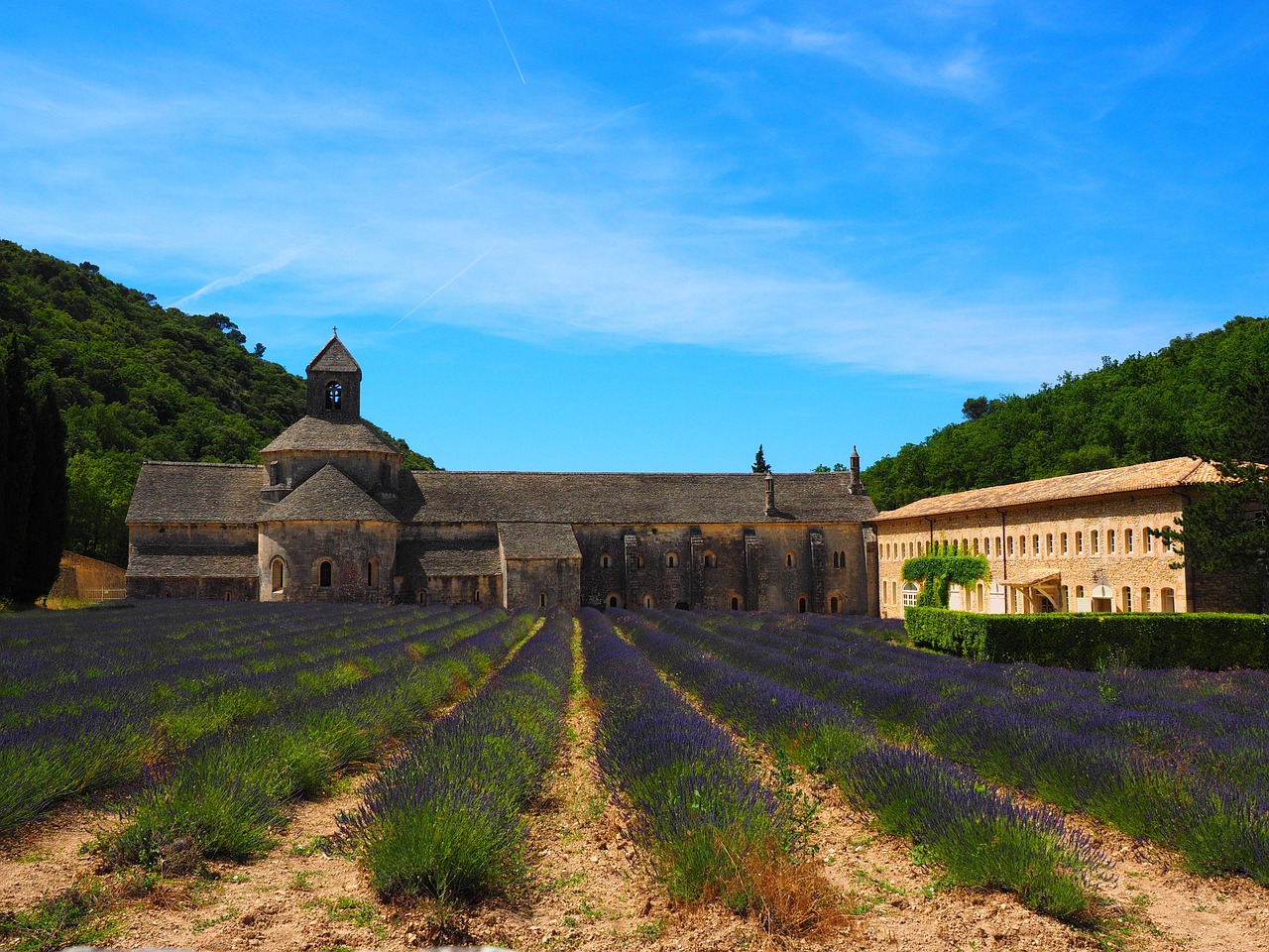 Monastic dormitory at Abbaye Notre-Dame de Sénanque