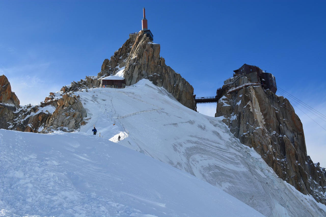 Aiguille du Midi across different seasons