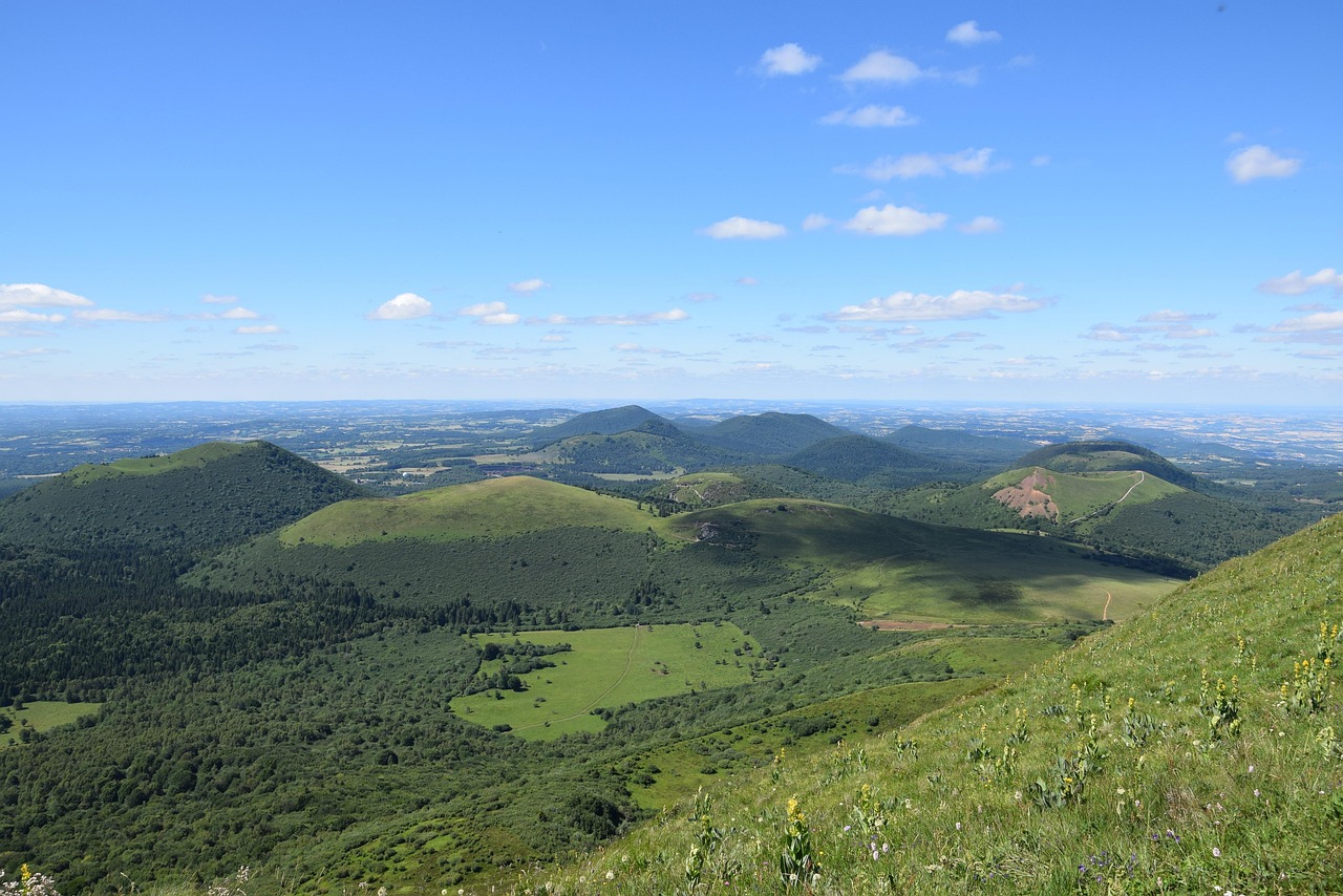 Puy de Dôme volcano and hiking trails