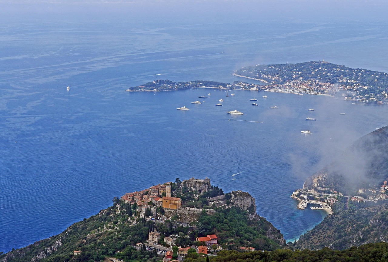 Hilltop village of Eze with sea view