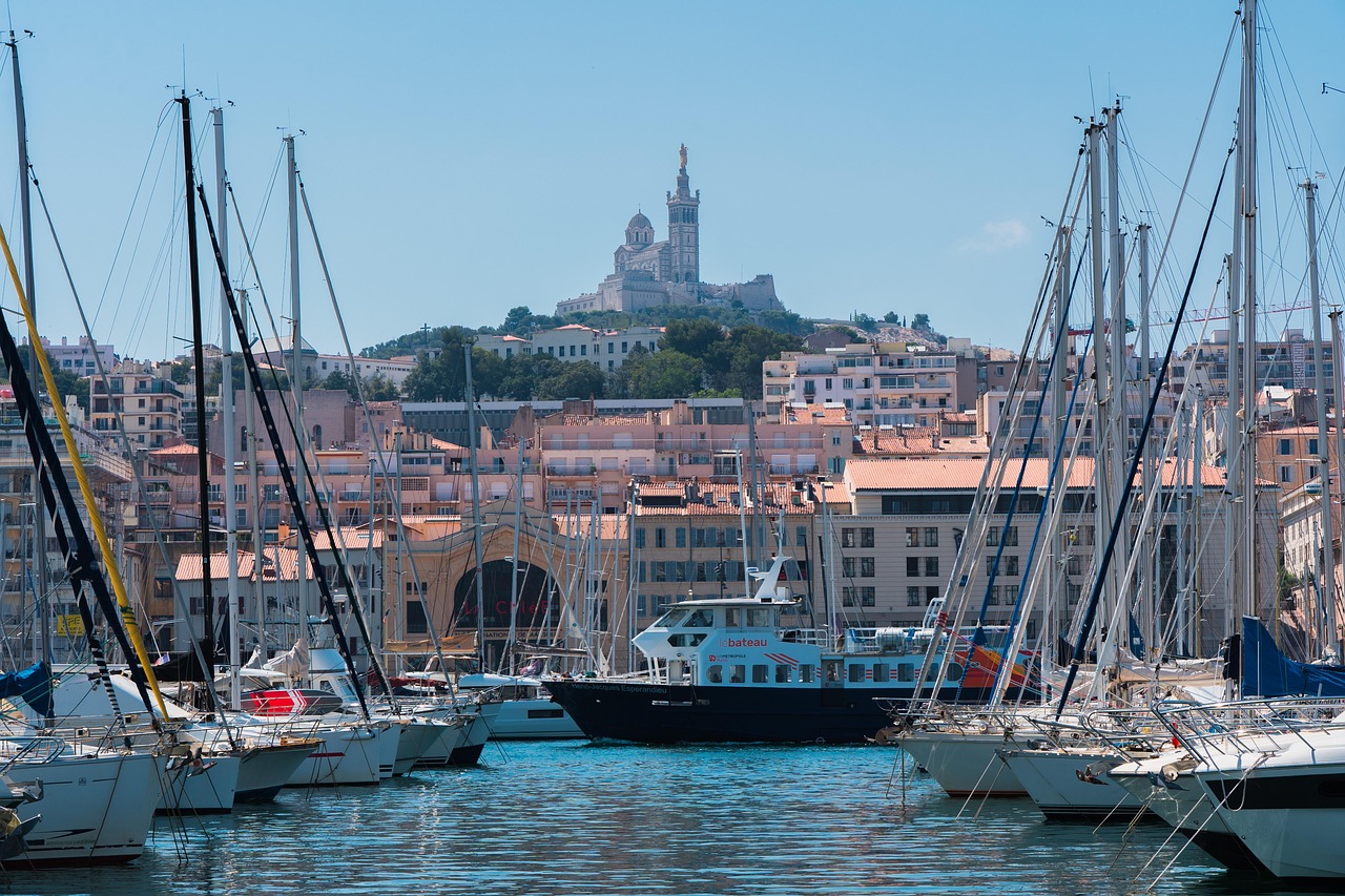 Marseille Vieux Port at sunset
