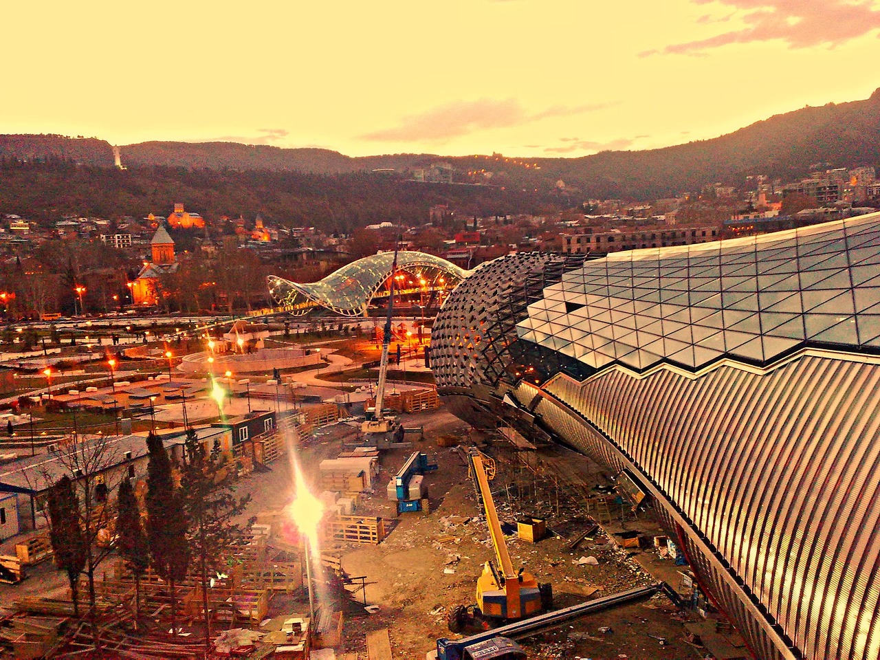 Tbilisi Old Town and skyline view