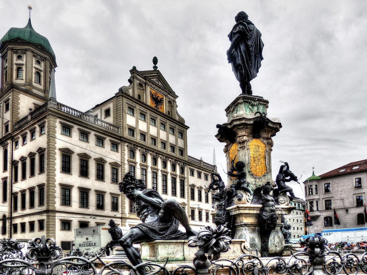 Augsburg Town Hall and Rathausplatz
