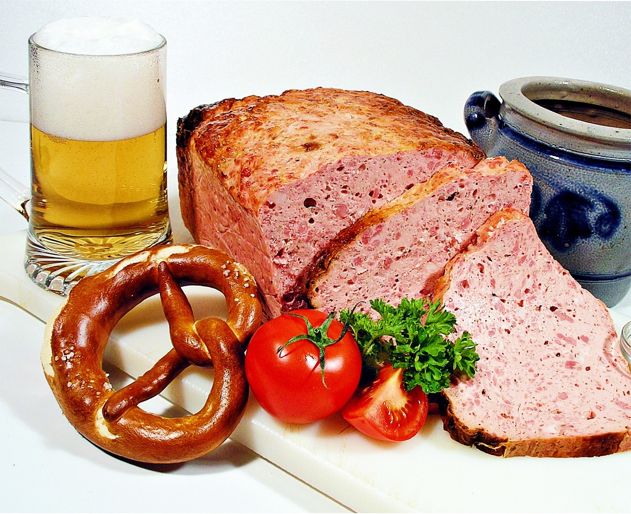Bavarian food market with local produce
