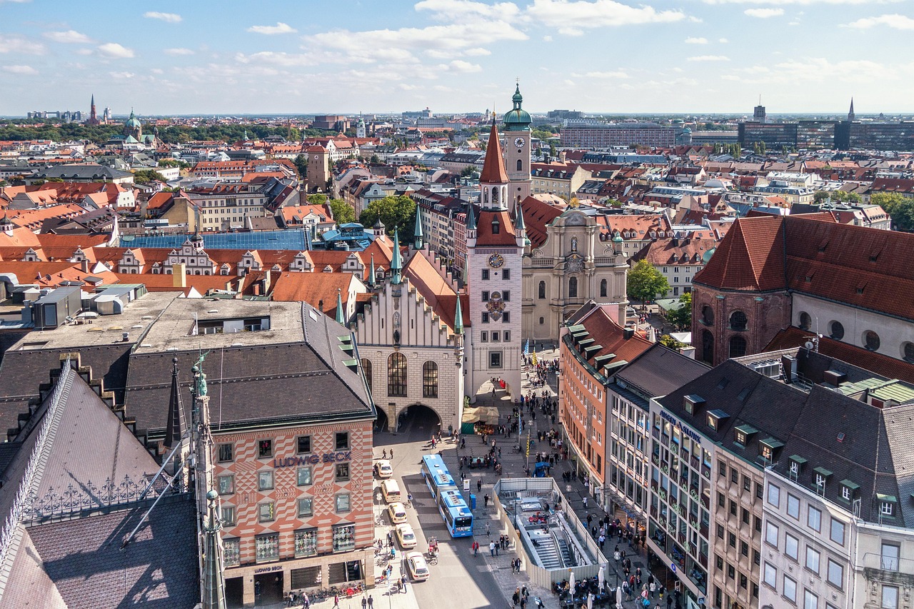 Munich Marienplatz in Bavaria