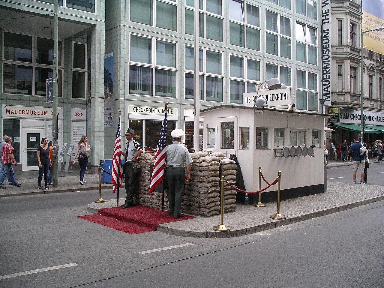 Historic border crossing at Checkpoint Charlie Berlin