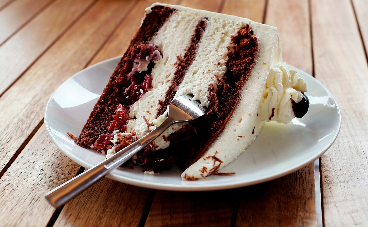 Black Forest cake dessert in the Black Forest