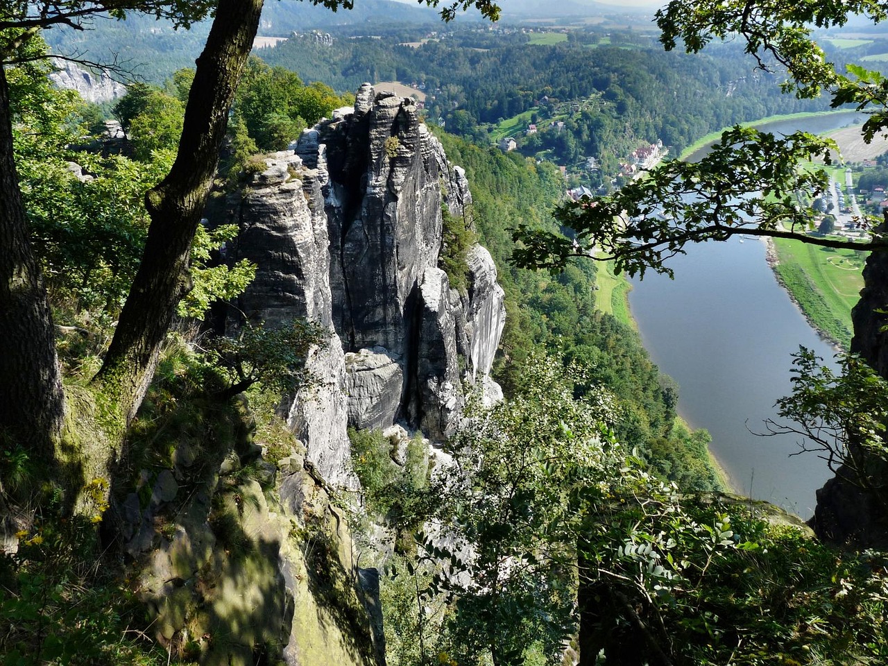 Bastei Bridge in Saxon Switzerland near Dresden