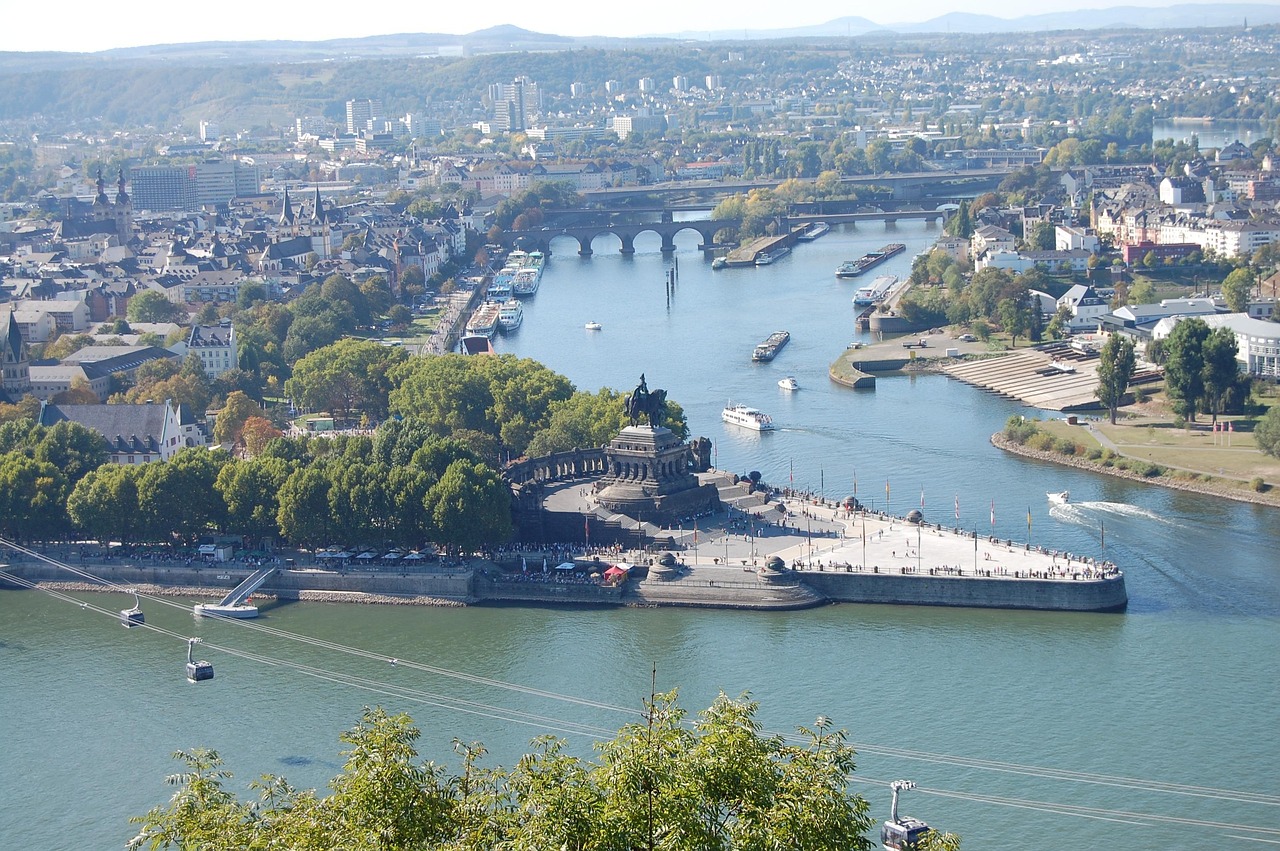 Deutsches Eck German Corner monument in Koblenz