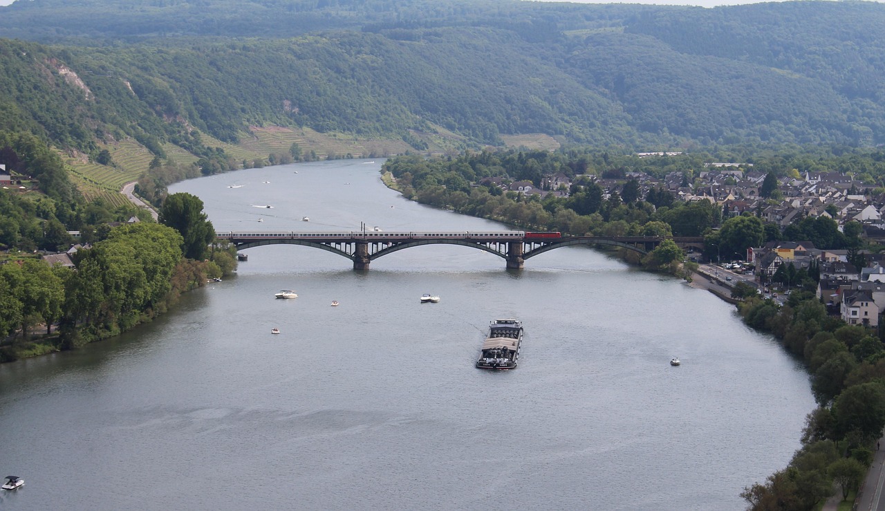 Moselle river area in Koblenz