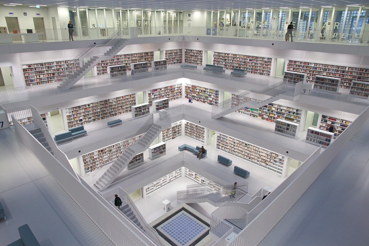 Modern Stuttgart City Library interior