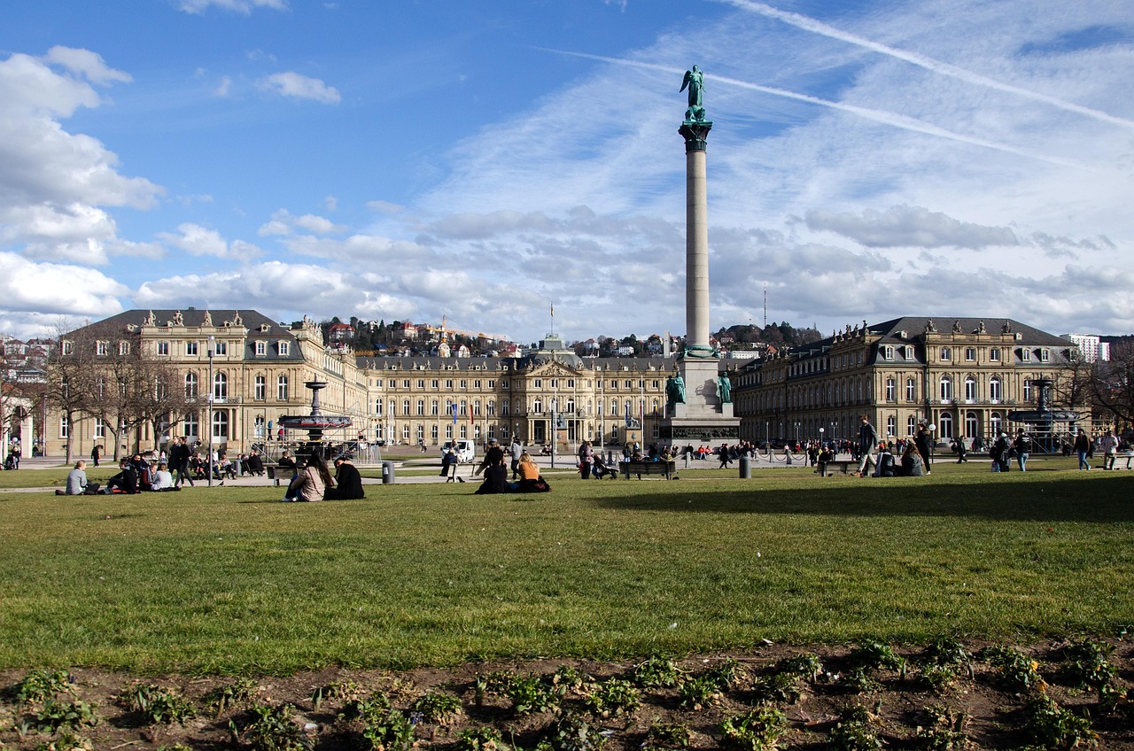 Schlossplatz and Neues Schloss in Stuttgart