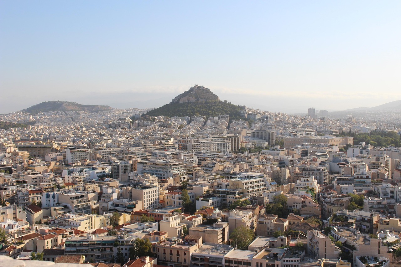 View from Lycabettus Hill over Athens