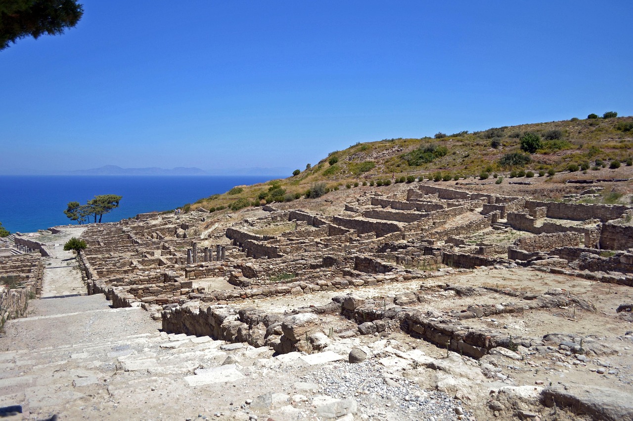 Ancient city of Kamiros ruins in Rhodes