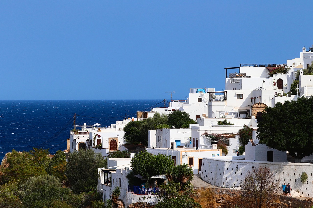 Whitewashed village of Lindos in Rhodes