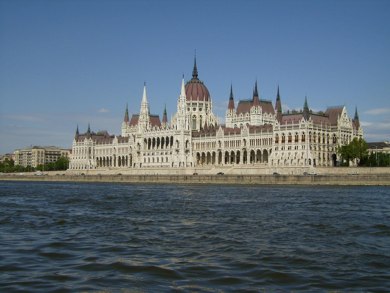 Historic streets and buildings in central Budapest District V