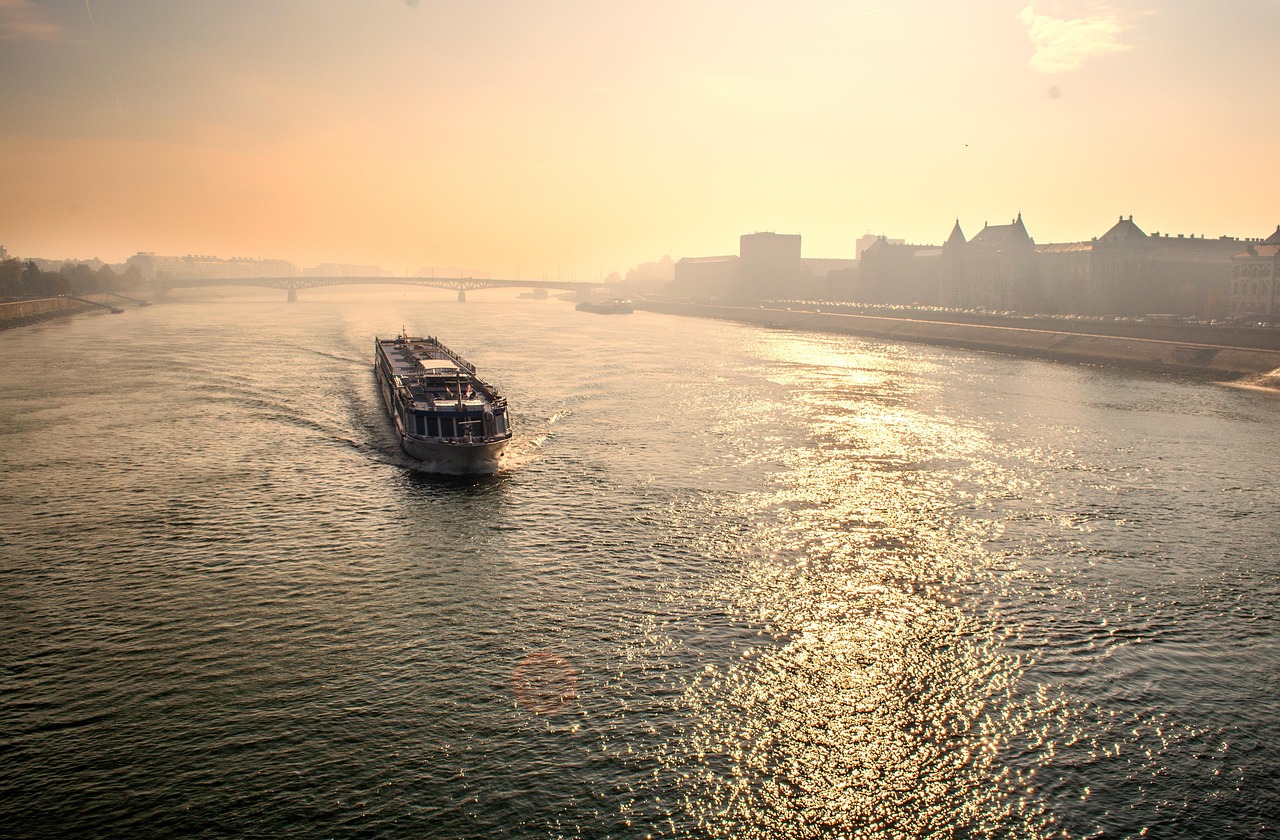 Sunset skyline view of Budapest, Hungary