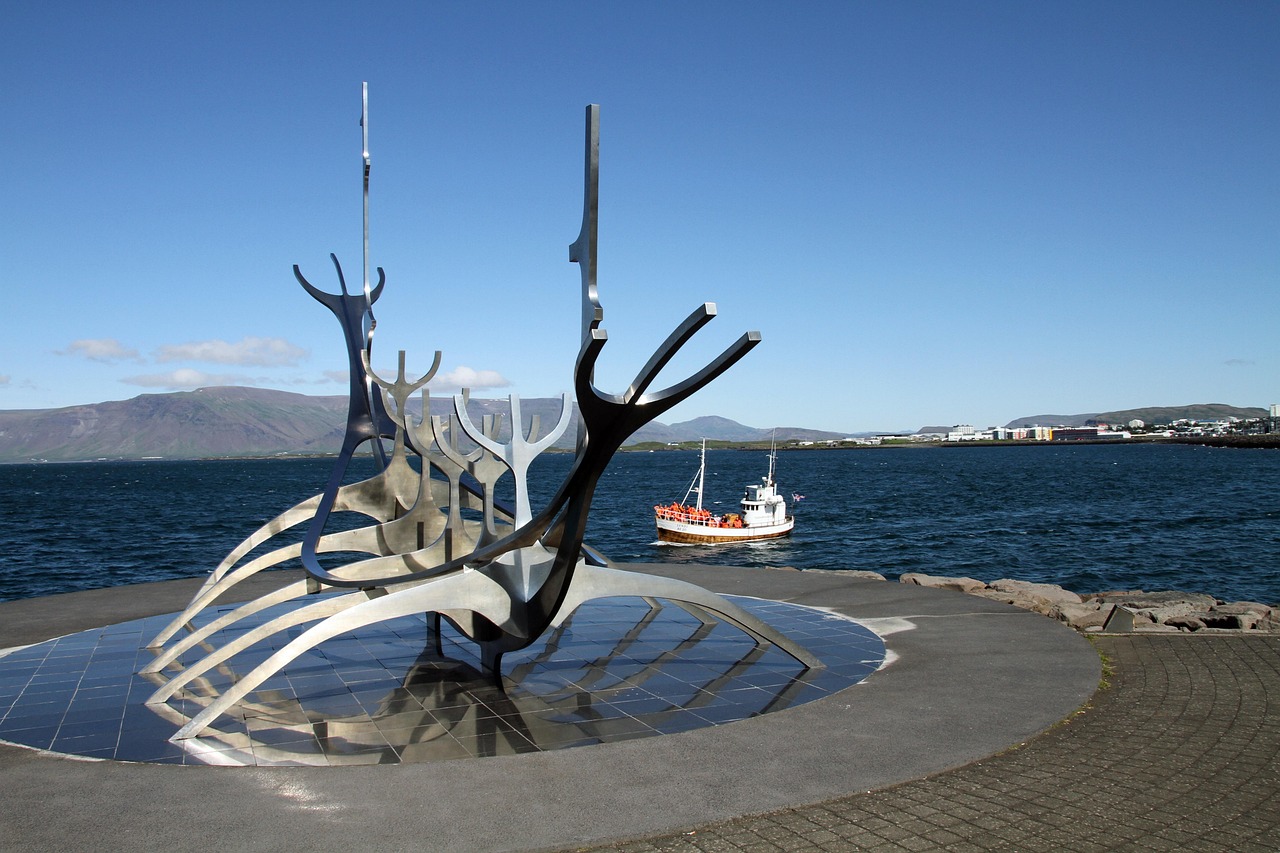 Sun Voyager sculpture on Reykjavik waterfront