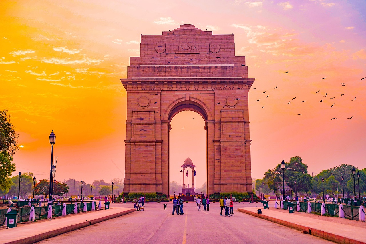 India Gate monument in New Delhi