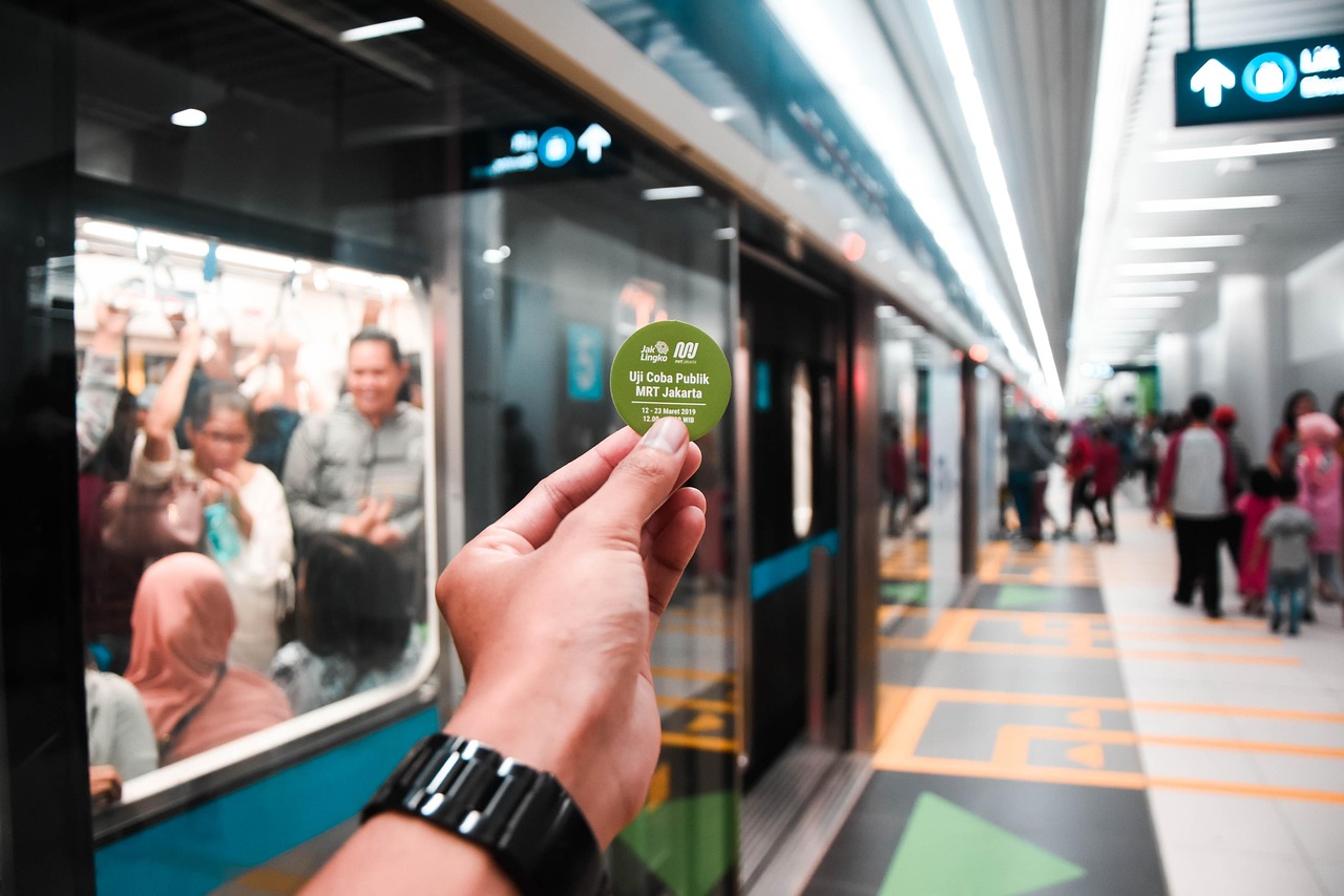 Jakarta MRT train at station