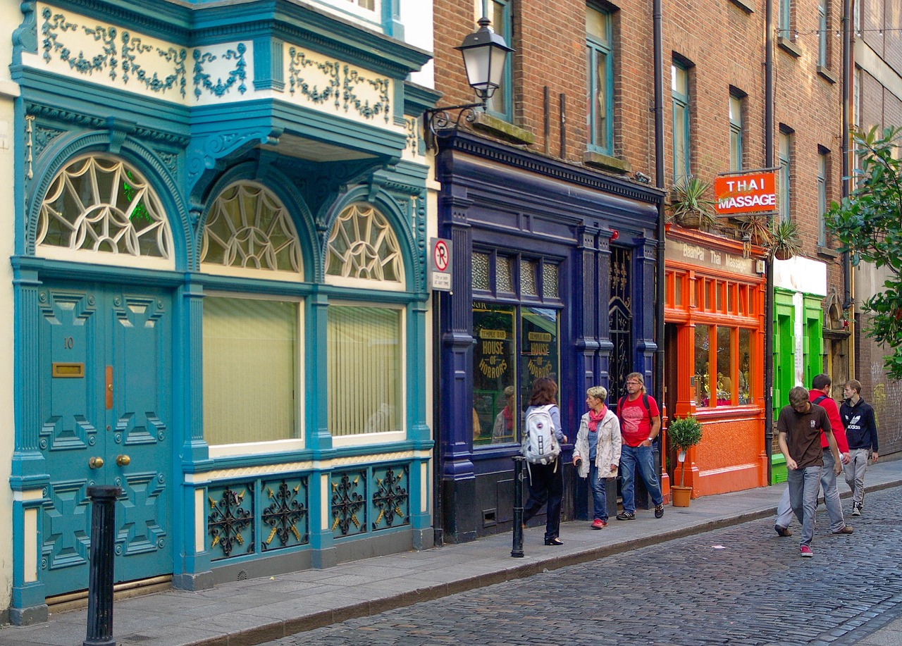 Temple Bar district in Dublin