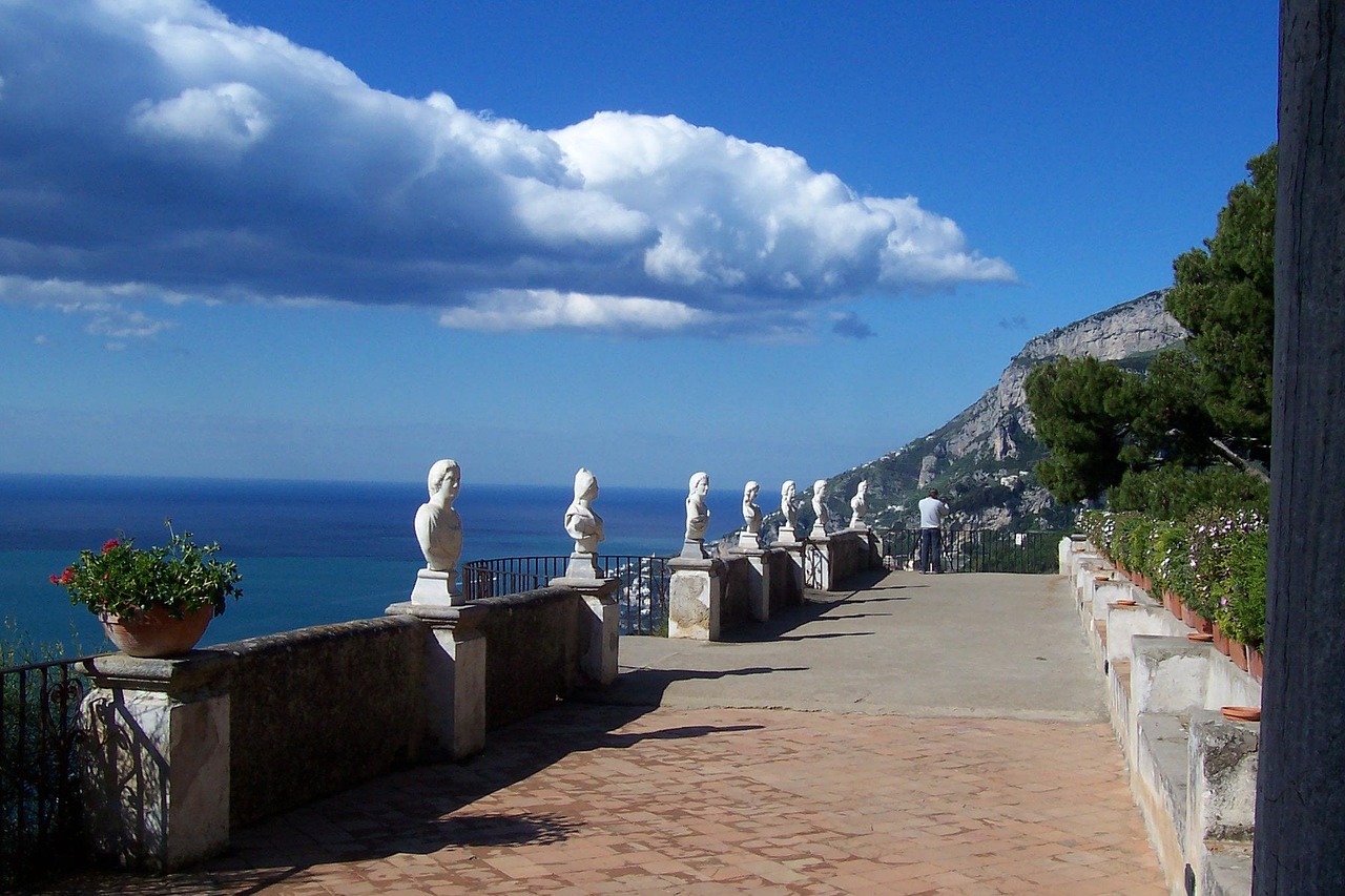Villa Cimbrone gardens and Terrace of Infinity in Ravello