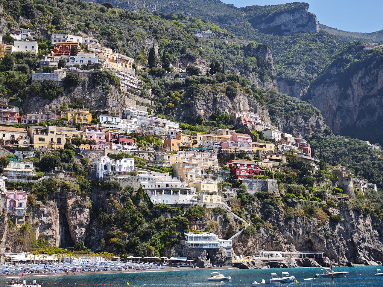 Amalfi waterfront and Marina Grande Beach