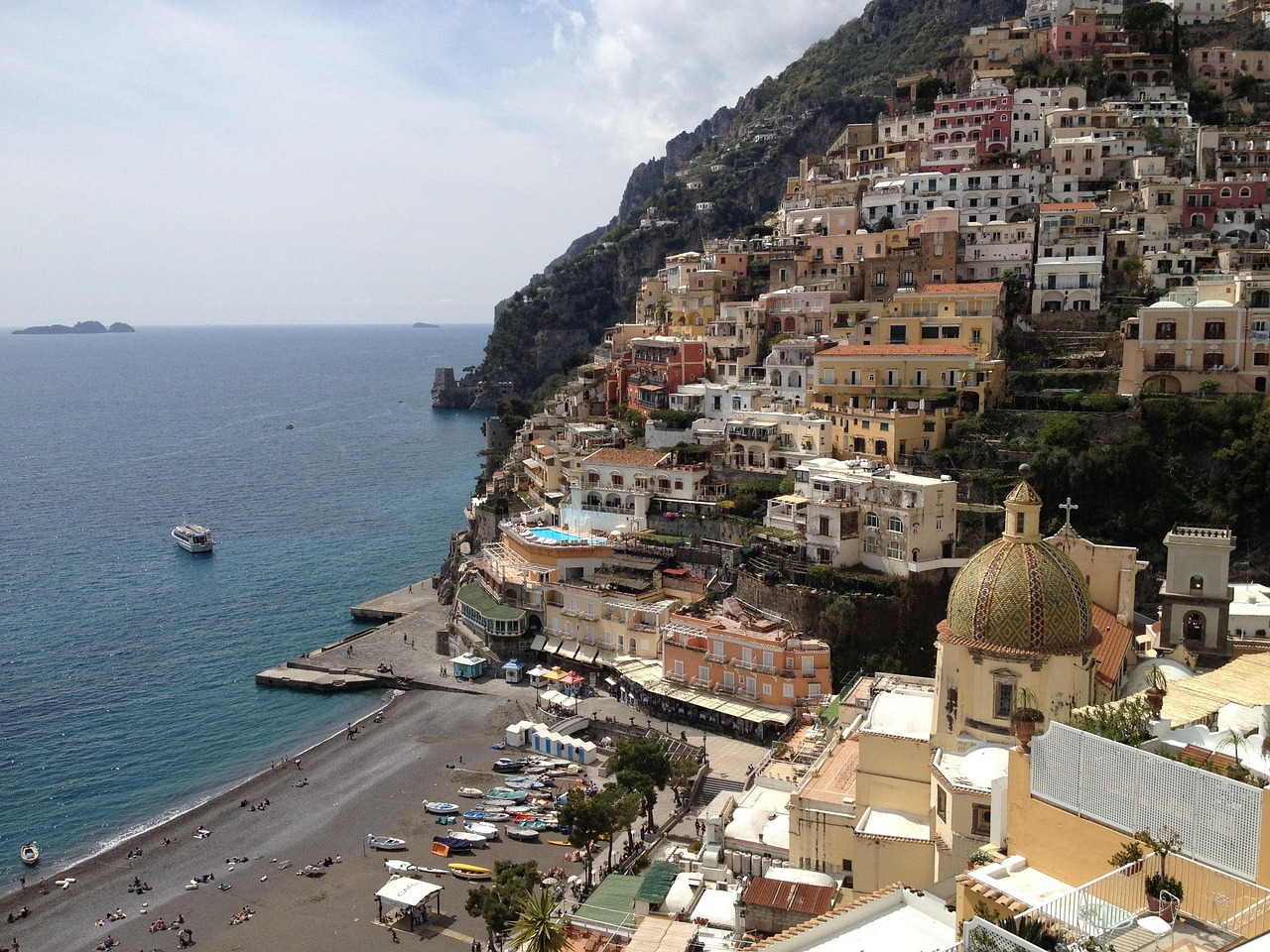 Amalfi harbor and waterfront