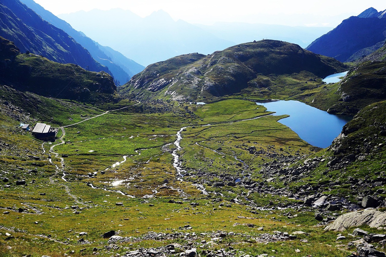 Panoramic mountain view over Bolzano