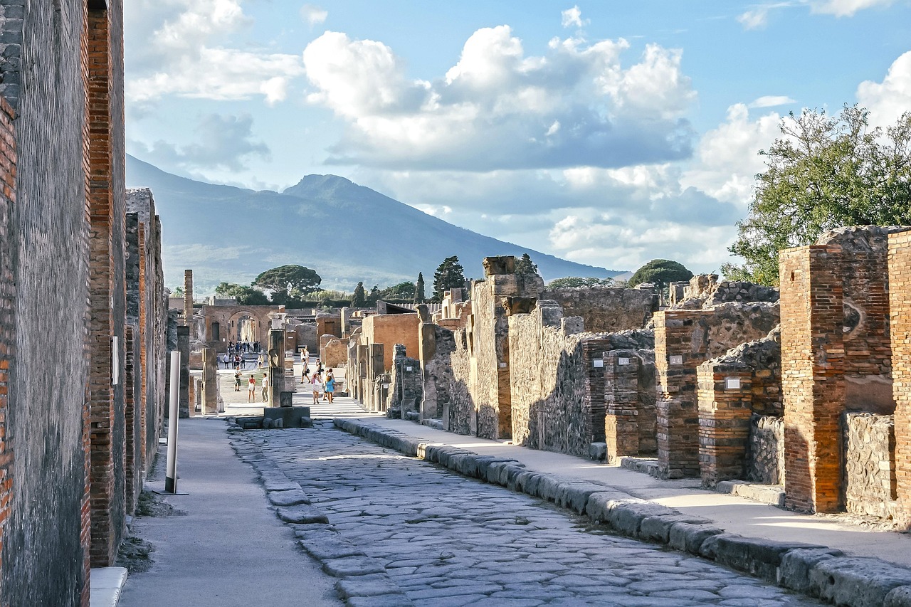 Ancient ruins of Pompeii near Naples