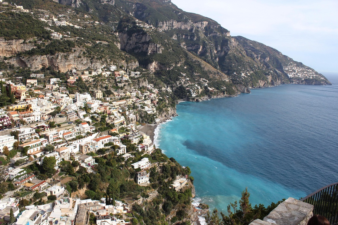 Scenic Amalfi Coast road from Positano