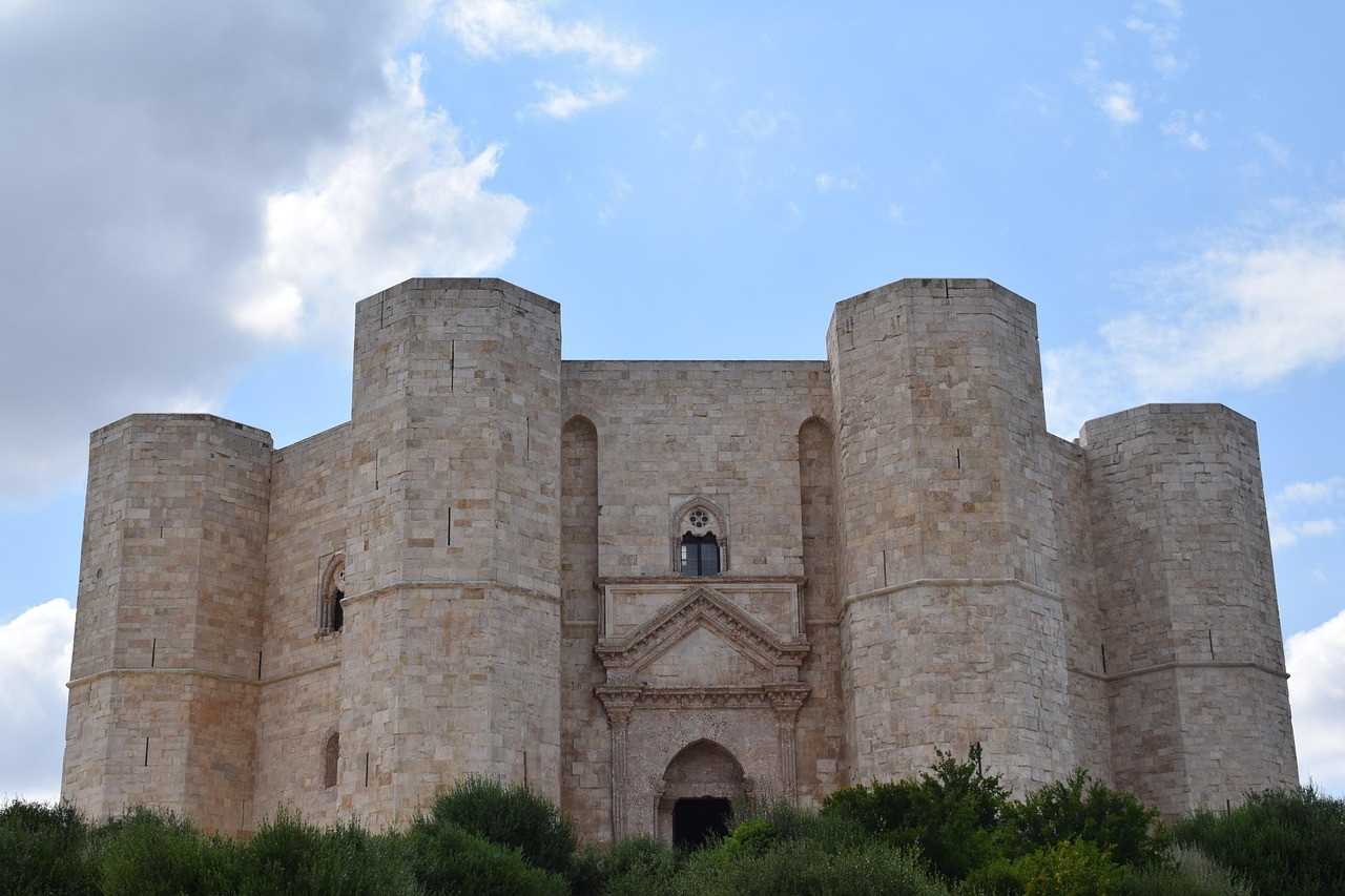 Castel del Monte octagonal castle on a hill