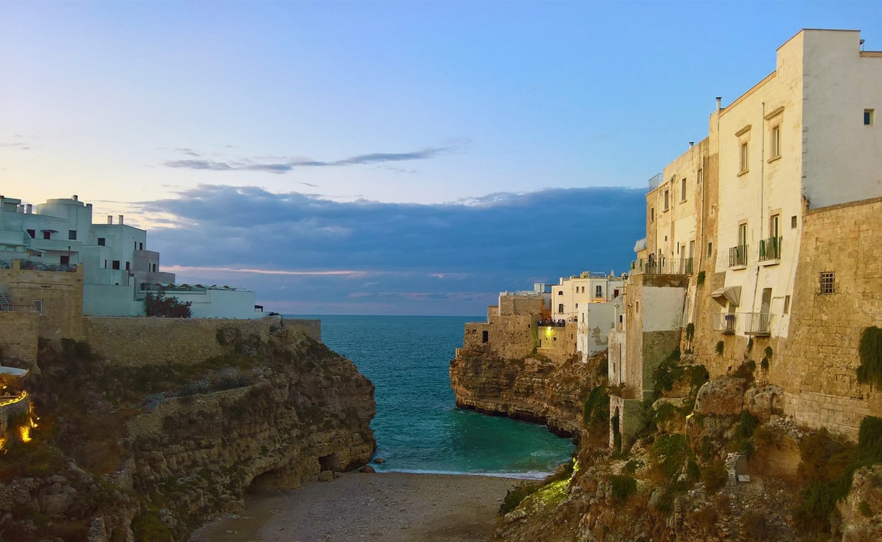 Lama Monachile beach in Polignano a Mare