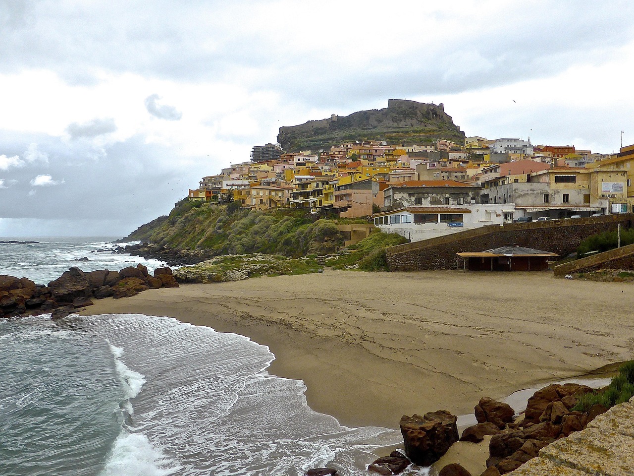 Castelsardo town perched on a rocky headland