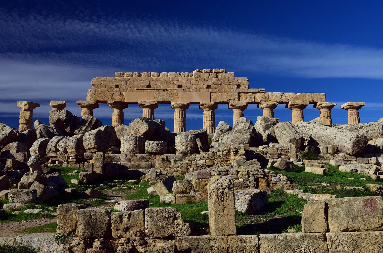 Selinunte temple ruins by the sea