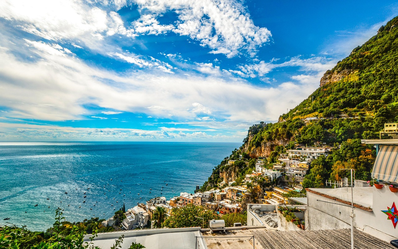 Scenic Amalfi Coast road near Sorrento
