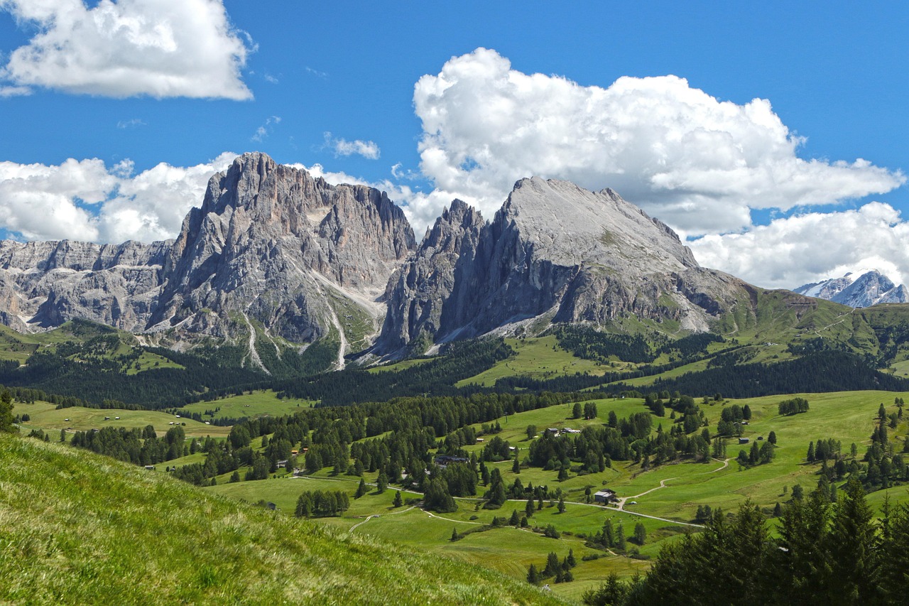 Alpe di Siusi alpine meadows in South Tyrol