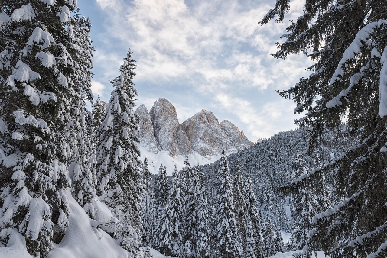 Val di Funes meadows and Odle peaks in South Tyrol