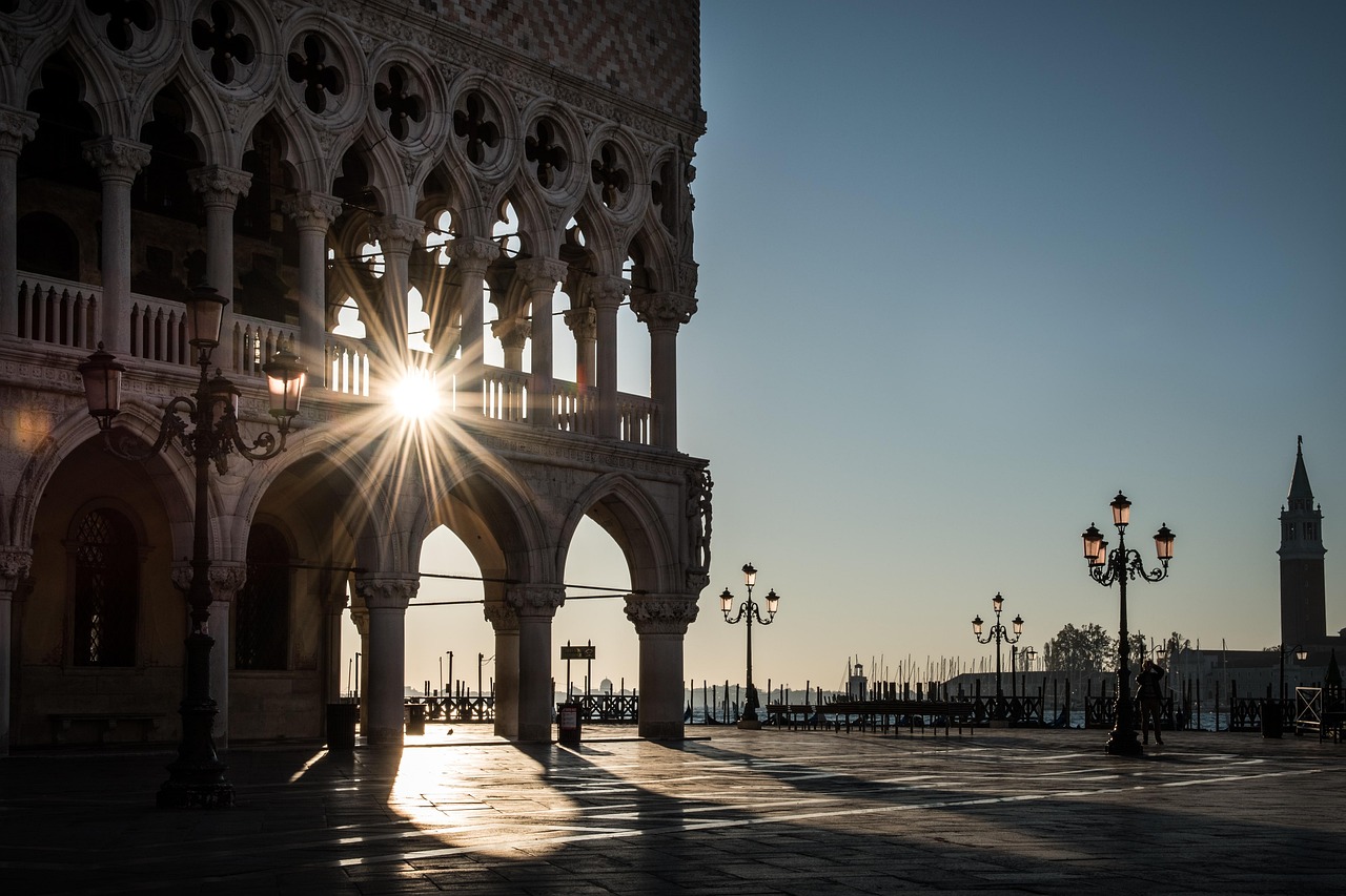 Doge's Palace and waterfront in Venice