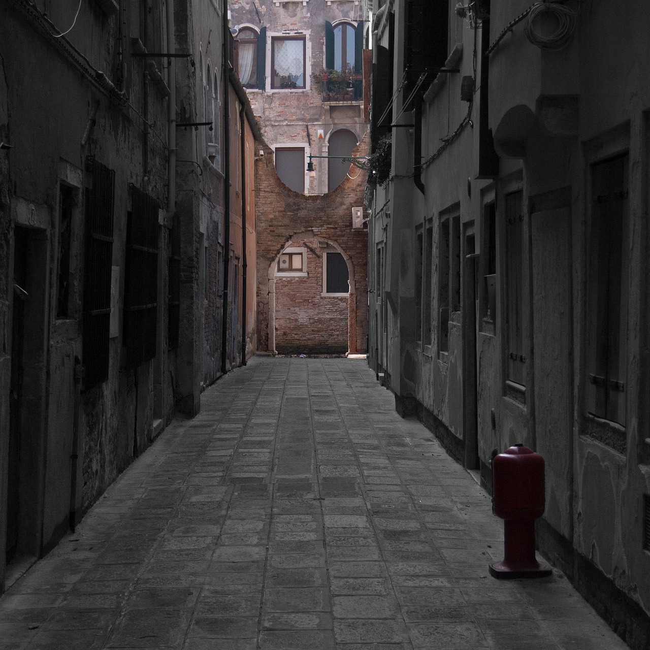 Dorsoduro neighborhood canal in Venice