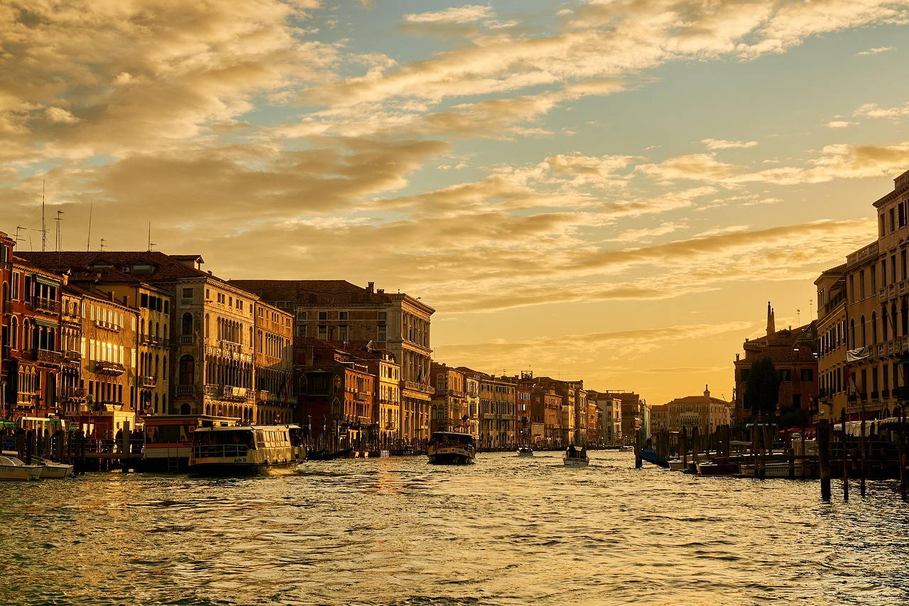 Grand Canal in Venice at sunset