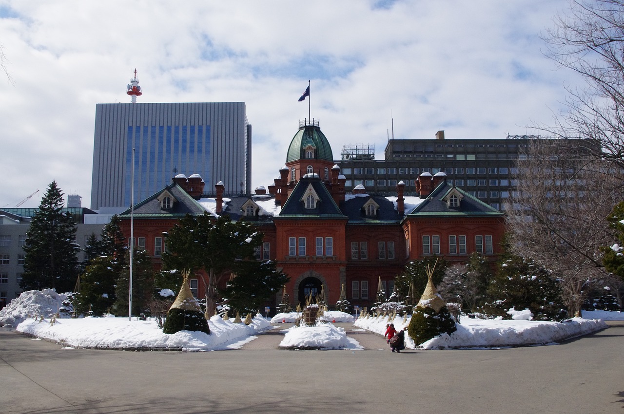 Former Hokkaido Government Office red brick building in Sapporo