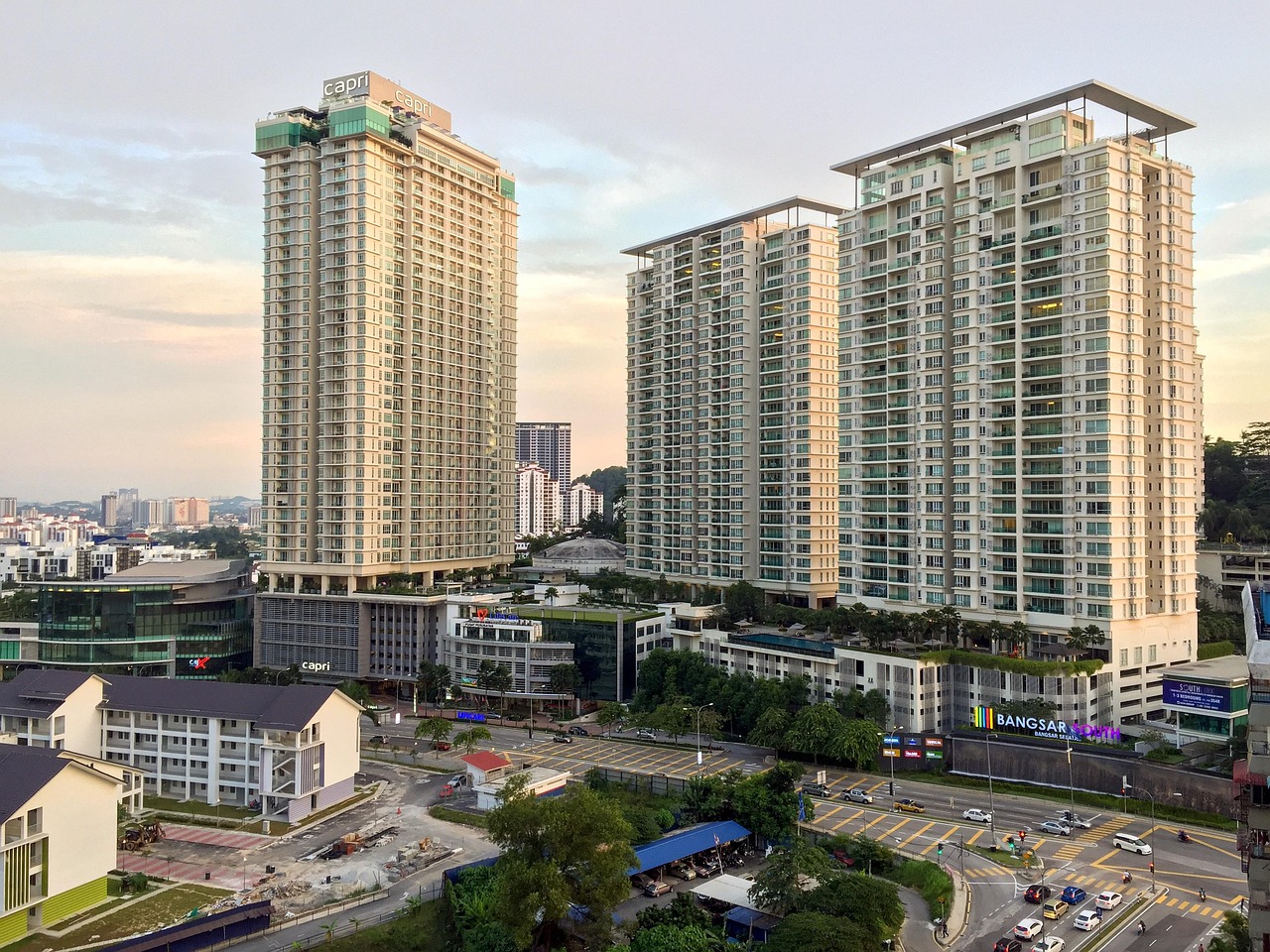 Bangsar neighborhood street in Kuala Lumpur