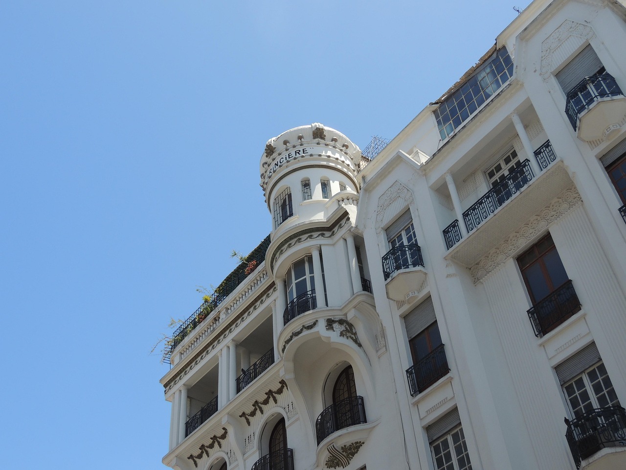 Art deco architecture in downtown Casablanca, Morocco